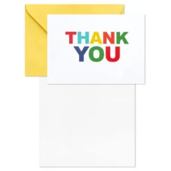 Hallmark Primary Colors Assorted Blank Thank-You Notes, Pack Of 48 -Hallmark Shop Primary Colors Blank ThankYou Notes Assortment Pack 5STZ1057 04