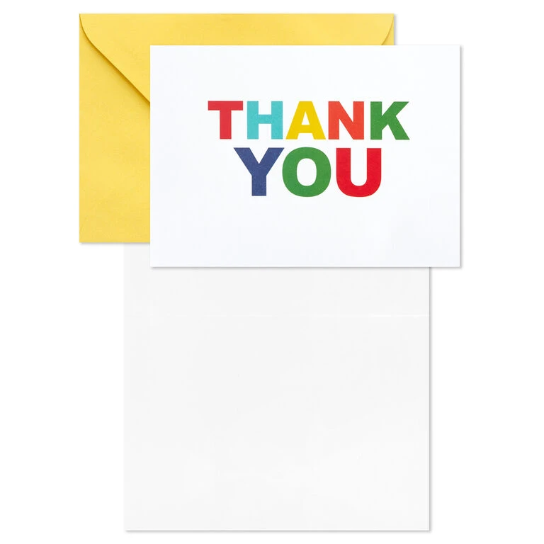 Hallmark Primary Colors Assorted Blank Thank-You Notes, Pack Of 48 -Hallmark Shop Primary Colors Blank ThankYou Notes Assortment Pack 5STZ1057 04