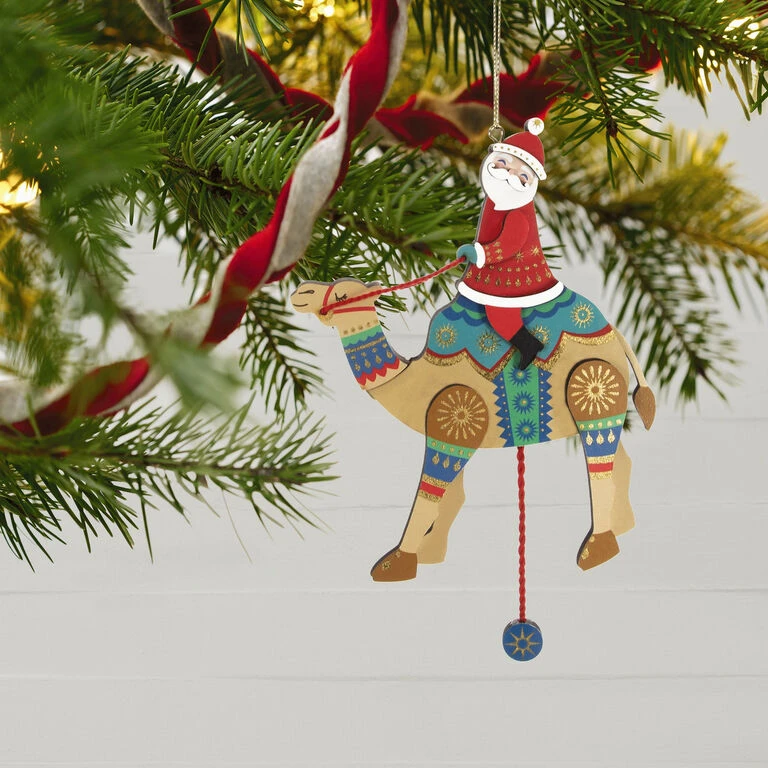 Pull-String Camel With Santa Wood Ornament Hallmark Pull-String Camel With Santa Wood Ornament -Hallmark Shop PullString Camel With Santa Keepsake Ornament 2499QGO2977 02
