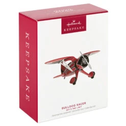 Hallmark Sky's The Limit Bulldog Racer Ornament 3 Hallmark Sky's The Limit Bulldog Racer Ornament -Hallmark Shop Red Black White Airplane Keepsake Ornament 1999QXR8169 04