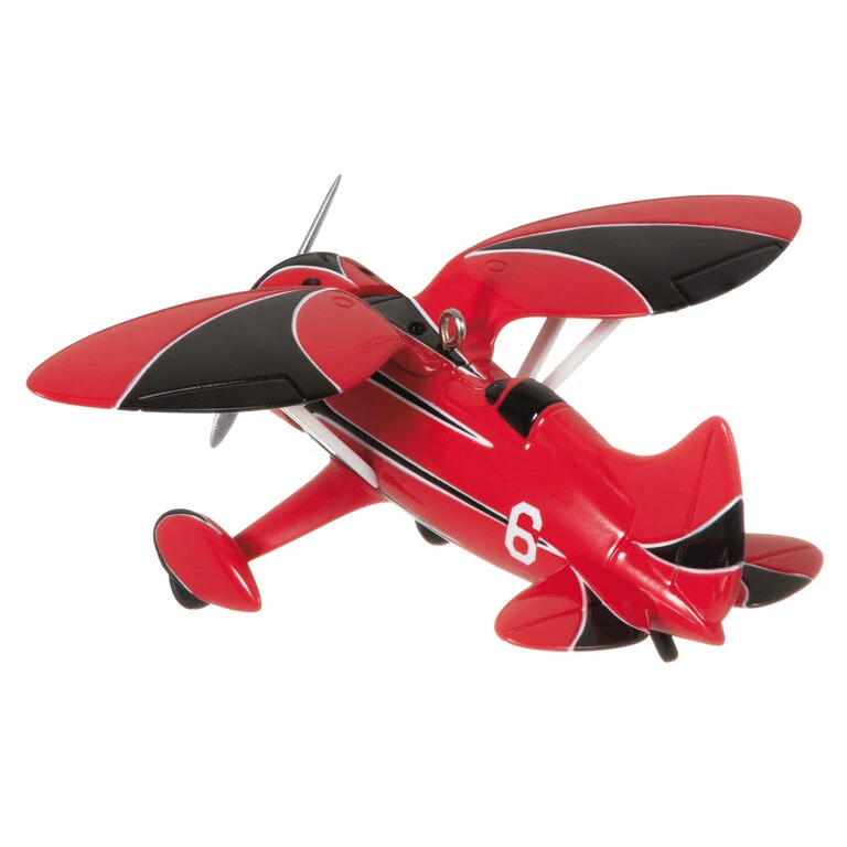 Sky's the Limit Bulldog Racer Ornament Hallmark Sky's The Limit Bulldog Racer Ornament -Hallmark Shop Red Black White Airplane Keepsake Ornament 1999QXR8169 06