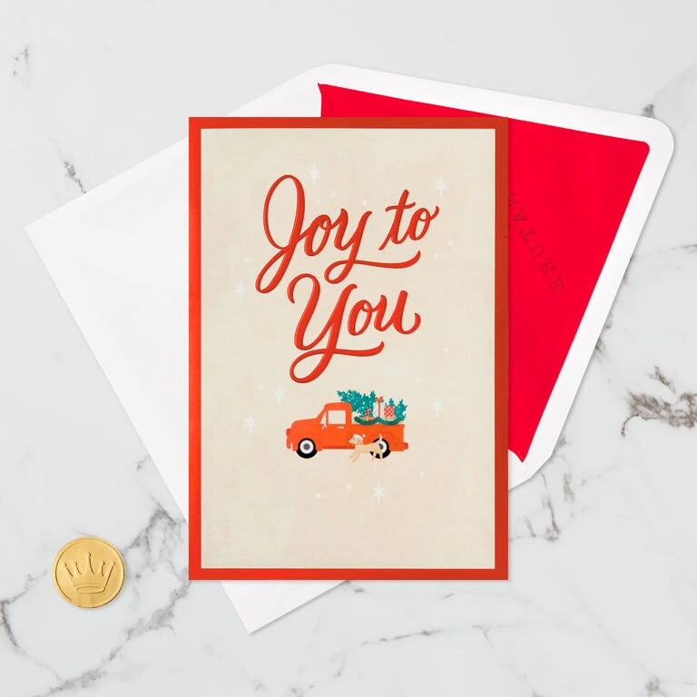Joy to You 3D Pop-Up Christmas Card Hallmark Joy To You 3D Pop-Up Christmas Card -Hallmark Shop Red Truck 3D PopUp Christmas Card 1299IXC7122 06