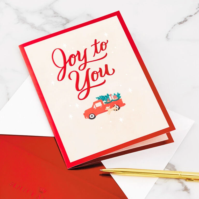 Joy to You 3D Pop-Up Christmas Card Hallmark Joy To You 3D Pop-Up Christmas Card -Hallmark Shop Red Truck 3D PopUp Christmas Card 1299IXC7122 07
