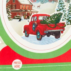 Hallmark Red Truck Snow Globe Musical 3D Pop-Up Christmas Card With Motion 4 Hallmark Red Truck Snow Globe Musical 3D Pop-Up Christmas Card With Motion -Hallmark Shop Red Truck Snowglobe 3D PopUp Music Motion Christmas Card 1299XOD9992 05