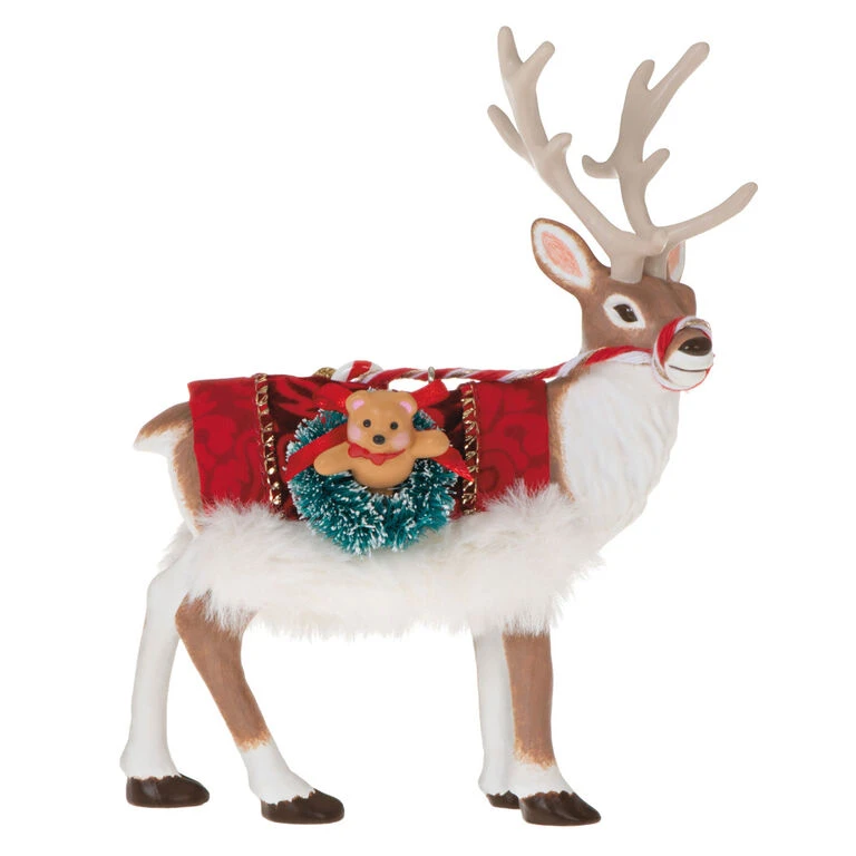 Father Christmas's Reindeer Ornament Hallmark Father Christmas's Reindeer Ornament -Hallmark Shop Reindeer With Toy Sack Keepsake Ornament 2199QXE3287 01