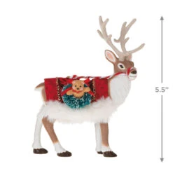 Hallmark Father Christmas's Reindeer Ornament 2 Hallmark Father Christmas's Reindeer Ornament -Hallmark Shop Reindeer With Toy Sack Keepsake Ornament 2199QXE3287 03