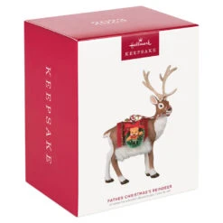 Hallmark Father Christmas's Reindeer Ornament 3 Hallmark Father Christmas's Reindeer Ornament -Hallmark Shop Reindeer With Toy Sack Keepsake Ornament 2199QXE3287 04