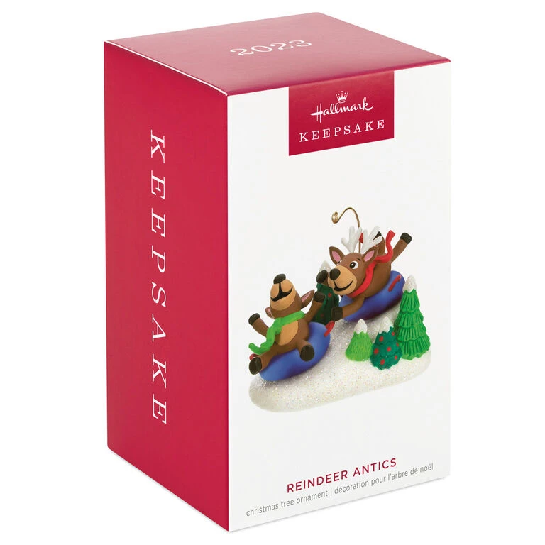 Reindeer Antics Ornament Hallmark Reindeer Antics Ornament -Hallmark Shop Reindeer on Snow Tubes Keepsake Ornament 2499QGO2747 04