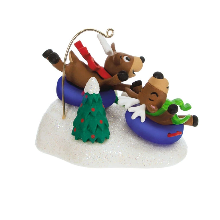 Reindeer Antics Ornament Hallmark Reindeer Antics Ornament -Hallmark Shop Reindeer on Snow Tubes Keepsake Ornament 2499QGO2747 06