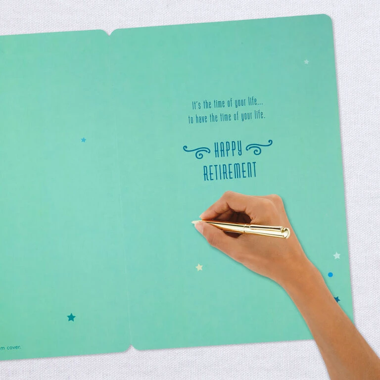 16" Retired and Admired Jumbo Retirement Card With Banner Hallmark 16" Retired And Admired Jumbo Retirement Card With Banner -Hallmark Shop Retired Admired Retirement Card 1299CBG3022 06