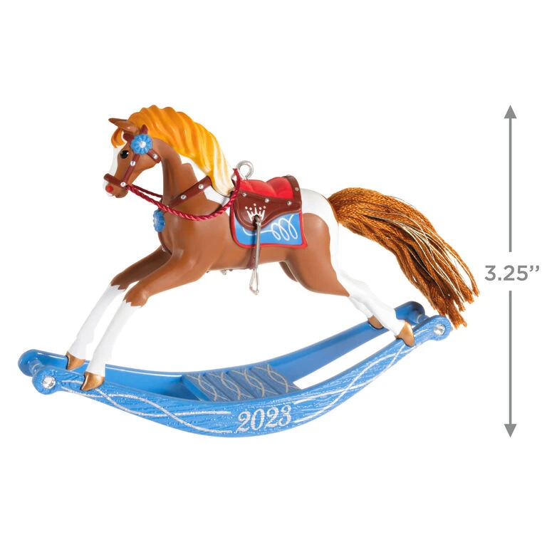 Rocking Horse Memories 2023 Ornament Hallmark Rocking Horse Memories 2023 Ornament -Hallmark Shop Rocking Horse Keepsake Ornament 1799QXR8089 03