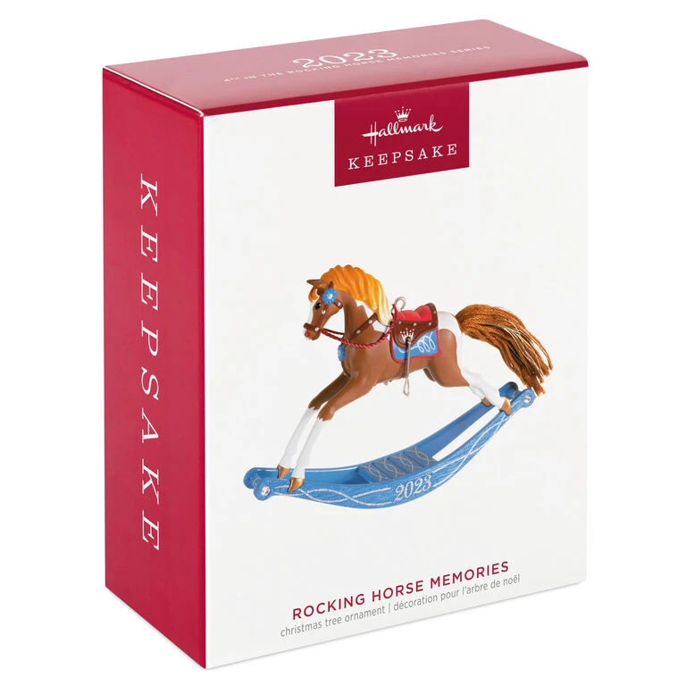 Rocking Horse Memories 2023 Ornament Hallmark Rocking Horse Memories 2023 Ornament -Hallmark Shop Rocking Horse Keepsake Ornament 1799QXR8089 04