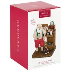 Hallmark The Artist At Work Special Edition Exclusive Ornament -Hallmark Shop Santa at Work Keepsake Ornament 4999QGO2827 04