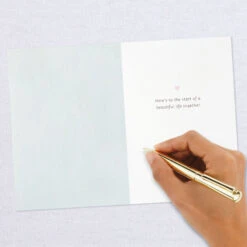 Hallmark Happily Ever After Quilled Paper Handmade Wedding Card -Hallmark Shop Script Letters Quilled Paper Handmade Wedding Card 1299LAD9615 06