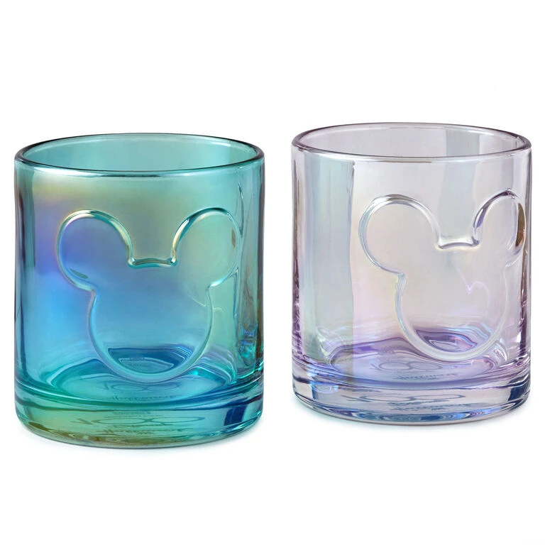 Disney 100 Years of Wonder Mickey Ears Glasses, Set of 2 Hallmark Disney 100 Years Of Wonder Mickey Ears Glasses, Set Of 2 -Hallmark Shop Set of 2 Iridescent Mickey Ears Glasses 1DYG2087 01