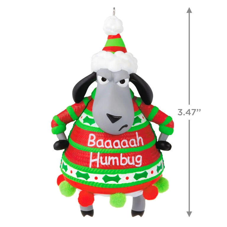 Baaaaah Humbug! Ornament Hallmark Baaaaah Humbug! Ornament -Hallmark Shop Sheep in Baaaaah Humbug Sweater Keepsake Ornament 1799QGO2849 03