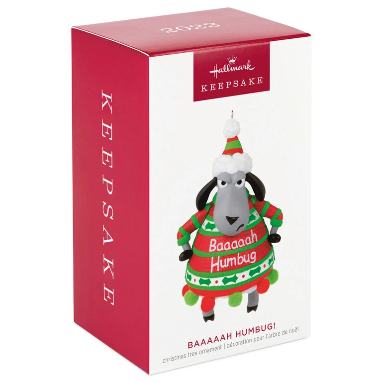 Baaaaah Humbug! Ornament Hallmark Baaaaah Humbug! Ornament -Hallmark Shop Sheep in Baaaaah Humbug Sweater Keepsake Ornament 1799QGO2849 04