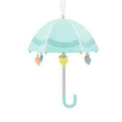 Signature Baby Umbrella Porcelain Hallmark Ornament -Hallmark Shop Signature Baby Umbrella Porcelain Christmas Ornament 1HDL2175 04