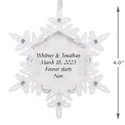 Hallmark Sparkling Snowflake Text Personalized Metal Ornament -Hallmark Shop Snowflake Text Personalized Keepsake Ornament 2499QHE2012B1 03