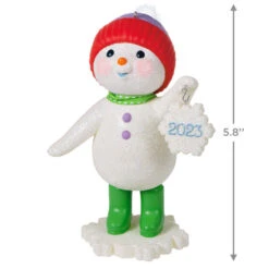 Hallmark Sweet Snowman 2023 Ornament 2 Hallmark Sweet Snowman 2023 Ornament -Hallmark Shop Snowman With Snowflake Ornament Keepsake Ornament 3999QGO2777 03