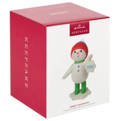 Hallmark Sweet Snowman 2023 Ornament 3 Hallmark Sweet Snowman 2023 Ornament -Hallmark Shop Snowman With Snowflake Ornament Keepsake Ornament 3999QGO2777 04