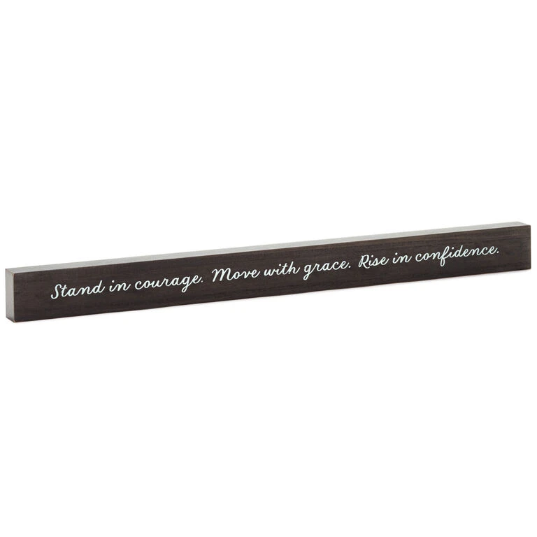 Stand In Courage Wood Quote Sign, 23.5x2 Hallmark Stand In Courage Wood Quote Sign, 23.5x2 -Hallmark Shop Stand In Courage Wood Quote Sign 1WOD3174 01