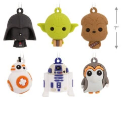 Mini Star Wars™ Shatterproof Hallmark Ornaments, Set Of 6 -Hallmark Shop Star Wars Characters Miniature Christmas Ornaments Set of 6 2HCM6129 03