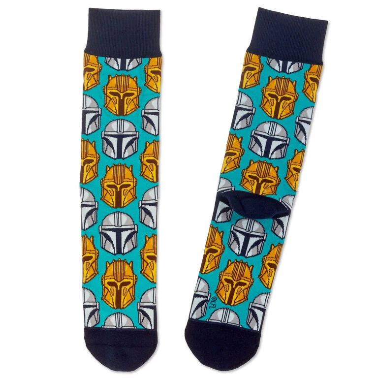 Star Wars: The Mandalorian™ Helmet Novelty Crew Socks Hallmark Star Wars: The Mandalorian™ Helmet Novelty Crew Socks -Hallmark Shop Star Wars The Mandalorian Helmet Novelty Crew Socks 1SHP2161 01