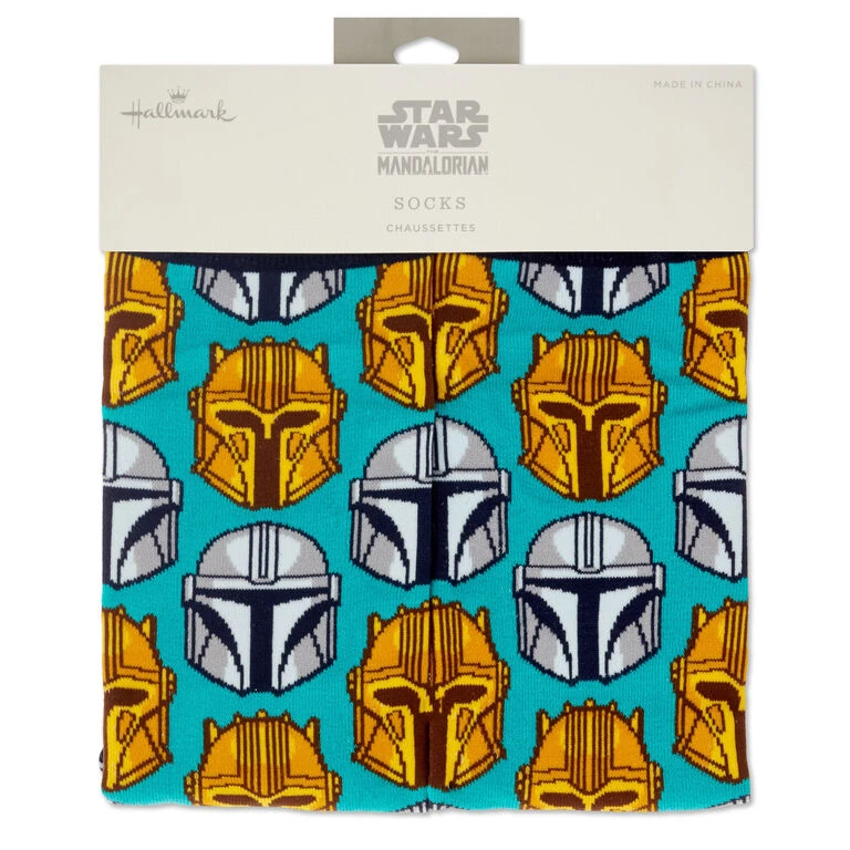 Star Wars: The Mandalorian™ Helmet Novelty Crew Socks Hallmark Star Wars: The Mandalorian™ Helmet Novelty Crew Socks -Hallmark Shop Star Wars The Mandalorian Helmet Novelty Crew Socks 1SHP2161 04