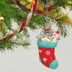 Hallmark Stocking Stuffers Surprise Mystery 2023 Exclusive Ornament -Hallmark Shop Stocking With Mouse and Star Cookie Keepsake Ornament 1999QXC5619 03