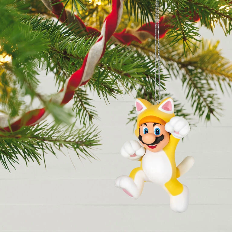 Nintendo Super Mario™ Powered Up With Mario Cat Ornament Hallmark Nintendo Super Mario™ Powered Up With Mario Cat Ornament -Hallmark Shop Super Mario Cat Keepsake Ornament 1899QXR8199 02