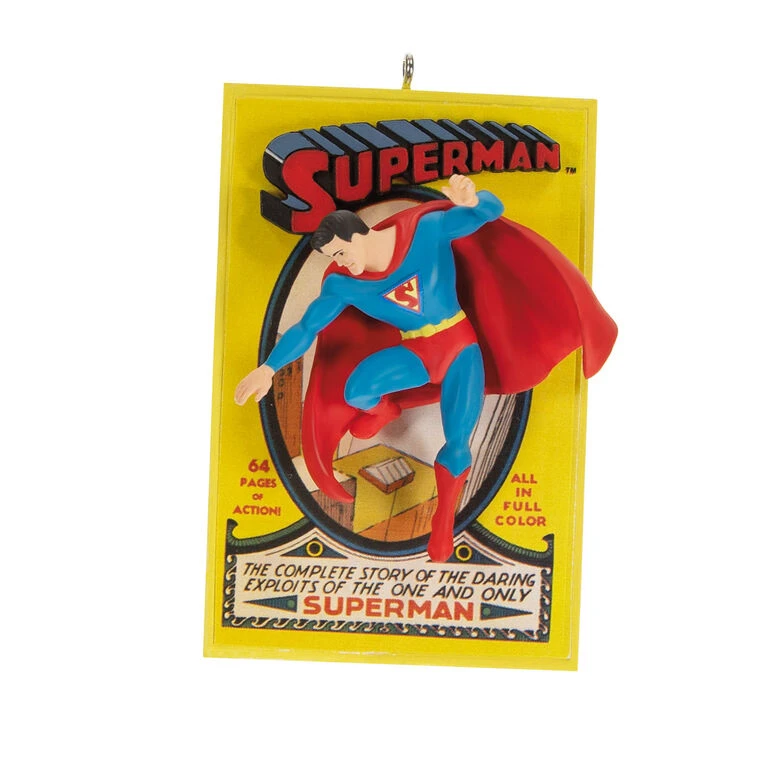 DC™ 85th Anniversary Superman™ Ornament Hallmark DC™ 85th Anniversary Superman™ Ornament -Hallmark Shop Superman Comic Book Keepsake Ornament 1999QXI6109 01