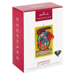 Hallmark DC™ 85th Anniversary Superman™ Ornament 3 Hallmark DC™ 85th Anniversary Superman™ Ornament -Hallmark Shop Superman Comic Book Keepsake Ornament 1999QXI6109 04