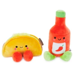 Hallmark Better Together Taco And Hot Sauce Magnetic Plush, 5" -Hallmark Shop Taco and Hot Sauce Magnetic Plush 1KID2088 03