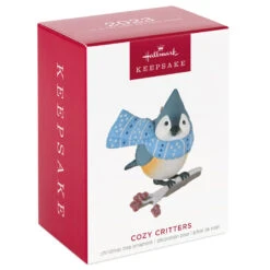 Hallmark Cozy Critters Ornament -Hallmark Shop Tufted Timouse in Scarf Keepsake Ornament 1499QXR8019 04