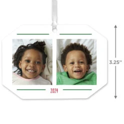Hallmark Two-Photo Personalized Text And Photo Metal Ornament -Hallmark Shop TwoPhoto Personalized Christmas Ornament 1OFM1001B4 03