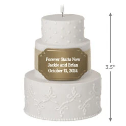 Hallmark Wedding Cake Personalized Ornament -Hallmark Shop Wedding Cake Personalized Christmas Ornament 2999QHE2203B1 03