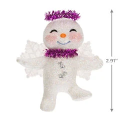 Hallmark Snow Angel Ornament -Hallmark Shop White and Pink Glittery Snow Angel Keepsake Ornament 1399QGO2749 03
