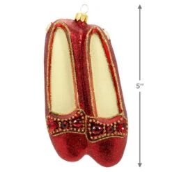 Hallmark The Wizard Of Oz™ Ruby Slippers™ Glass Ornament -Hallmark Shop Wizard of Oz Ruby Slippers Keepsake Ornament 1QEP3037 03